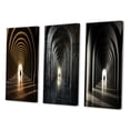 thumbnail image 3 of Designart "Timeless Classic Passage in Beige Tunnel" Architecture Wall Art Set Of 3 - Beige Tunnels Canvas Set For Living Room Decor, 3 of 7