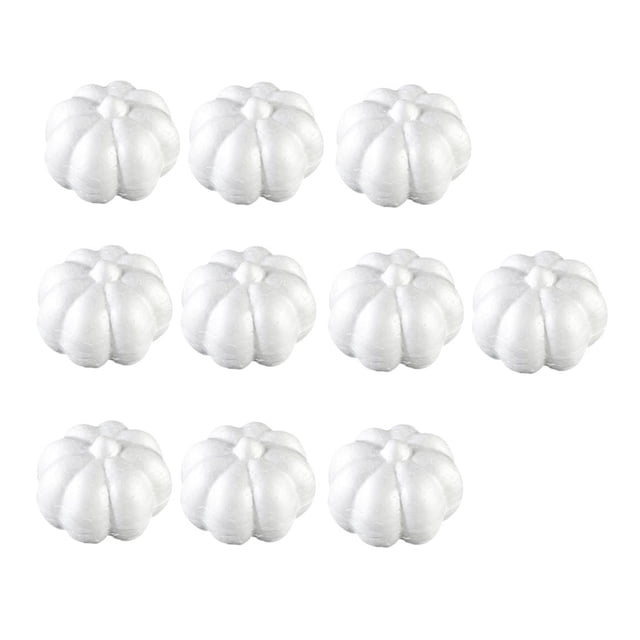 Modelado artesanal 10 Pedazos Espuma de Calabaza de Poliestireno para Proyectos de Artesanía 80x65 mm Blanco