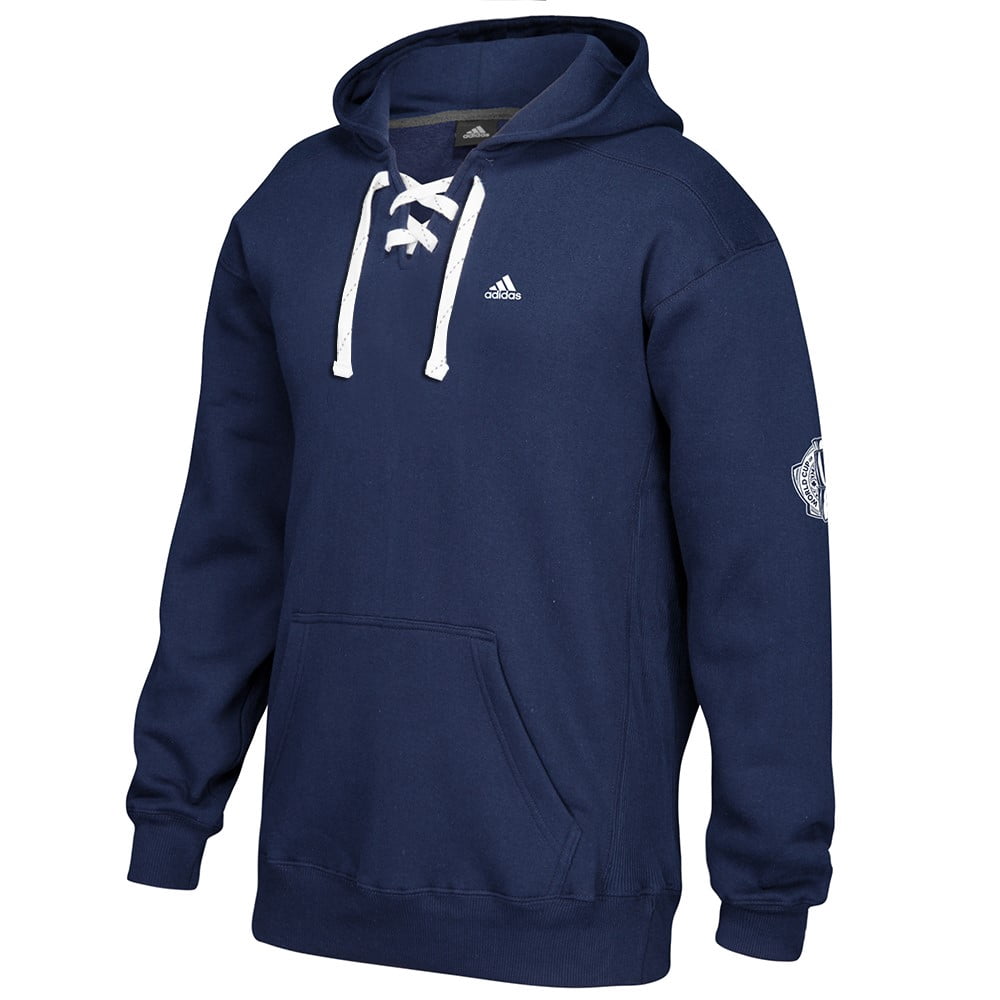 Adidas - Adidas Men's Navy Blue Badge Of Sport Logo Lace-Up Pullover