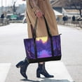 thumbnail image 4 of FORMRS Canvas Laptop Tote Bag for Women with 15.6" Computer Compartments Shoulder Handbag, Blue Road, 4 of 7