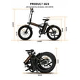 thumbnail image 4 of Cheipei Folding Electric Bike Ebike Bicycle 500W Motor 20" Fat Tire with 36V/13Ah Li-Battery Beach Snow Bicycle A20 （Adult）, 4 of 7