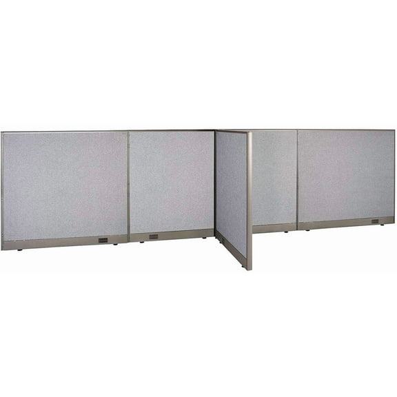 GOF T-shaped Freestanding Partition (36”D x 168”W x 48”H) Office Room Divider, Privacy Screen, Workstation Cubicle