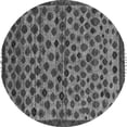 thumbnail image 1 of Ahgly Company Indoor Round Abstract Gray Modern Area Rugs, 7' Round, 1 of 4