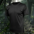 thumbnail image 1 of pstuiky Mangas cortas para hombre, Camiseta de manga corta con cuello redondo, ligera, transpirable, ajustada, de color liso y secado rápido para hombre camisas casuales para hombre l, 1 of 3