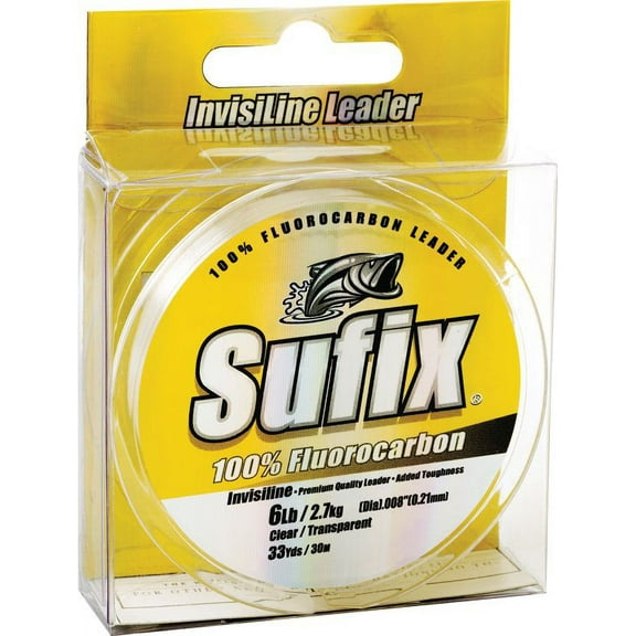 Sufix 33 Yard 100% Fluorocarbon Invisiline Leaders - 40lb - Clear