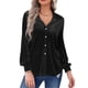 thumbnail image 5 of VISgogo, camisas de terciopelo salvaje a la moda para mujer, blusas de manga larga con cuello vuelto de Color sólido, blusas informales con botones para primavera y otoño VISgogo moda, 5 of 9