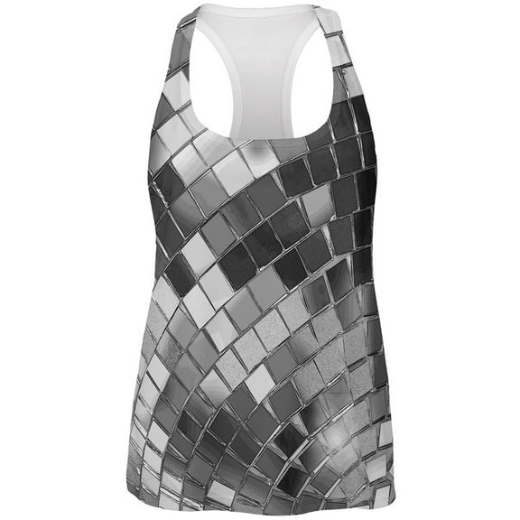 Non-Metallic Disco Ball All Over Womens Work Out Tank Top Multi MD