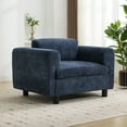 thumbnail image 2 of Miekor Furniture Modern Oversized Armchair Comfy Accent Chair Single Sofa For Living Room Bedroom Office Apartment, Woven Velvet Fabric, Blue 5147N, 2 of 11