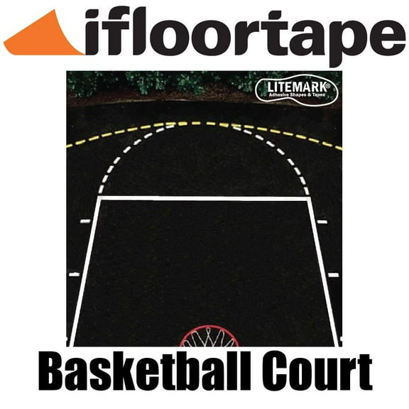 Reflective Outdoor Basketball/Pickleball/Tennis Court Marking Tape for Asphalt, Pavement, and Concrete White 2" x 150'