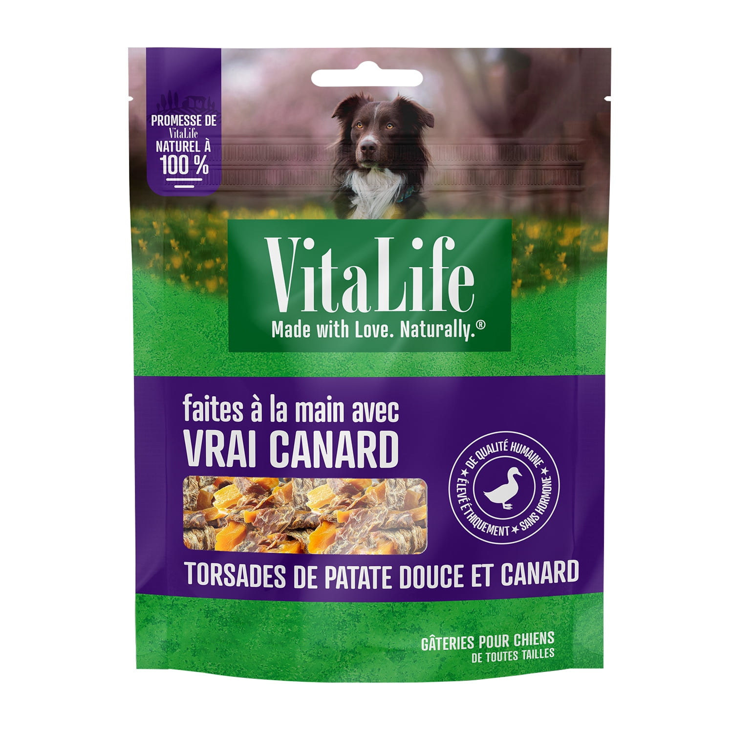 VitaLife Sweet Potato & Duck Twists, All Natural, Jerky Dog Treats, 400 g