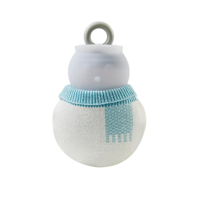 Snowman Silicone Hot Water Bottle, Reusable Warmth with Easy Fill, Cute Decorative Design for Home and Office Use