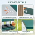 thumbnail image 6 of INTER HUT 3-Compartment Chicken Nesting Box with Support Legs and Lid Cover, Easy Egg Collection, Roll Away Nesting Boxes for Hens Laying Eggs, 6 of 9