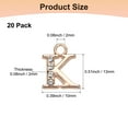 thumbnail image 3 of Uxcell 20 Pack Rhinestone K Letter Charm for DIY Bracelet/Wristbands/Jewelry Gold 0.39" x 0.51", 3 of 6