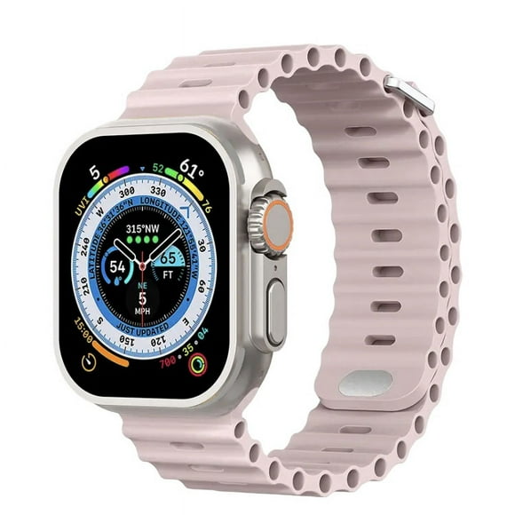 Correa para Apple Watch de Silicon, compatible con 42 mm / 44 mm / 45 mm / 49 mm. Modelo Ocean (Color Liso).