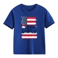 thumbnail image 4 of Patriotic Girls 4th of July Shirt American Flag Kids 250 Years Independence Day Tee (Dark Blue, 3-4 Years),Size 3-4 T, 4 of 5