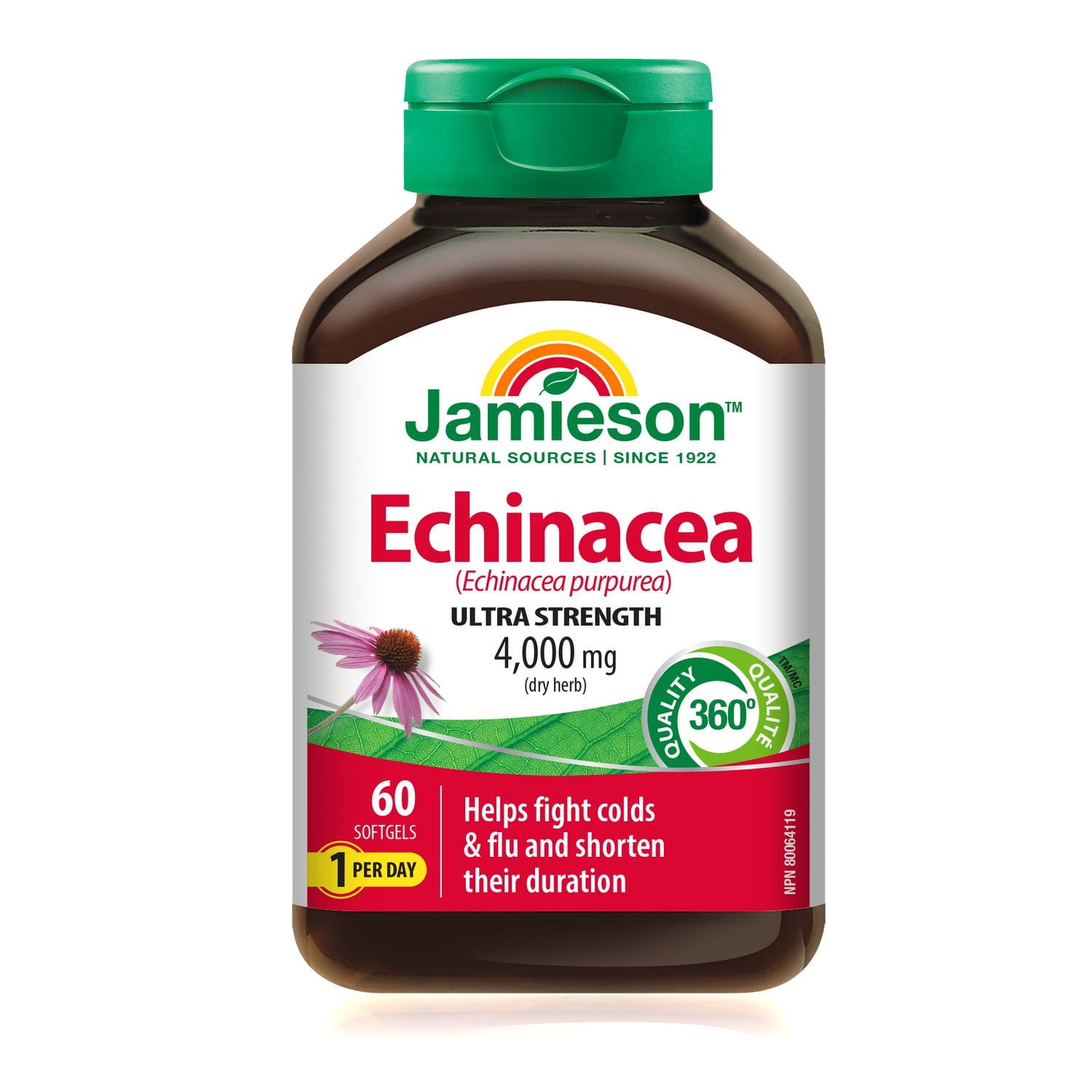 Jamieson Jamieson High Potency Echinacea 4,000 mg Softgels, 60 softgels