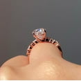thumbnail image 5 of solitaire jewels 2.75CT Oval Hidden Halo Moissanite Engagement Ring For Women, 14K Rose Gold, 5 of 6