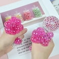 thumbnail image 6 of Star Vent Ball Stress Relief Toy, Sequin Sensory Fidget Grape Ball, Portable Squeeze Anxiety Relief, Durable Pinch Music Sensory Toy for Kids Adults, Party Favor Classroom Decompression, 6 of 7