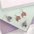 thumbnail image 3 of ATTOE New Chinese Wind Hollow Ear Ring Necklace First Decoration Set Round Pendant Clavicle Chain Retro Ear (Color : D), 3 of 3