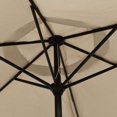 thumbnail image 3 of vidaXL Parasol Taupe 200x224 cm Aluminium, 3 of 5