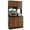Black, variant on Costway 71'' Tall Kitchen Pantry Buffet Hutch Freestanding Storage Cabinet 4 Doors Walnut