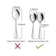 thumbnail image 2 of Cucharas para servir X 3, cucharas ranuradas X 3, 8,7 pulgadas, gran utilidad de acero inoxidable, espumadera de rendimiento avanzado, cucharas perforadas para servir, Buffet Can Ban, 2 of 2