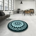 thumbnail image 4 of Ahgly Company Machine Washable Indoor Rectangle Transitional Deep Teal Green Area Rugs, 5' x 7', 4 of 7
