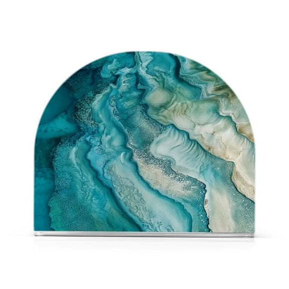 Standing Dining Table Napkin Holder, Napkin Holder for Table Kitchen Acrylic Paper Tissue Organization, Rocky Shores