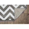 thumbnail image 5 of Capri Chevron Grey & Cream 4' 3" x 7' 3" Area Rug, 5 of 5