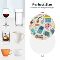 thumbnail image 6 of Honeii Playing Video Games print Leather Coaster Set of 4, ideal for safeguarding your furniture from drinks spills and effortless cleanup-Round Shape, 6 of 6
