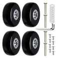 thumbnail image 1 of 4 Pcs Roues de Valise de Voyage Roulettes pour Valise Coque Rigide 4.5cmx1.8cm, 1 of 9