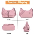 thumbnail image 2 of BadPiggies Nylon Shoulder Bag for Women Waterproof Crossbody Purse Casual Handbag with Adjustable Strap - Pink, 2 of 9