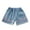 Blue, variant on Utoimkio Toddler Girls Elastic Waisted Denim Shorts Cute Print Pull On Short Pants Summer Clothes Size 1-10T