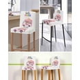 thumbnail image 5 of Hello Summer Bar Stool Covers Set of 4, Pink Ice Cream Truck Watercolor Stretch Washable Bar Chair Covers with Backs, Removable Pub Counter Height Chair Cover for Kitchen Dining Room Cafe, 5 of 7