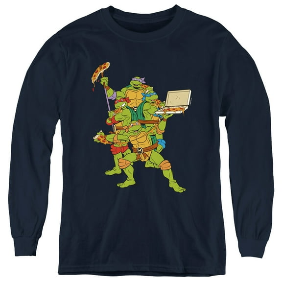 TMNT Teenage Mutant Ninja Turtles Pizza Party Youth Long Sleeve T shirt