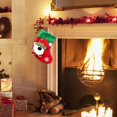 thumbnail image 3 of Medias navideñas bolsa de regalo 3D Papá Noel muñeco de nieve reno calcetines de peluche percha calcetines de Navidad decoración Navidad, 3 of 5
