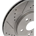thumbnail image 4 of New Cross-drilled Brake Disc Compatible With Lexus Toyota IS250 F Sport 6 Cyl 2.5L ES300 Base 6 Cyl 3.0L Camry SE 3.3L 2002-2015 By 19380 31314 31451 44627 145471 0832940, 4 of 4
