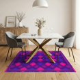 thumbnail image 3 of ODIKA Purple Watercolor Pink Blended Geometric Repeating Motif Frame for Small Living Room, Playroom, Bedroom, Easy Care Kids Safe, 3 of 7