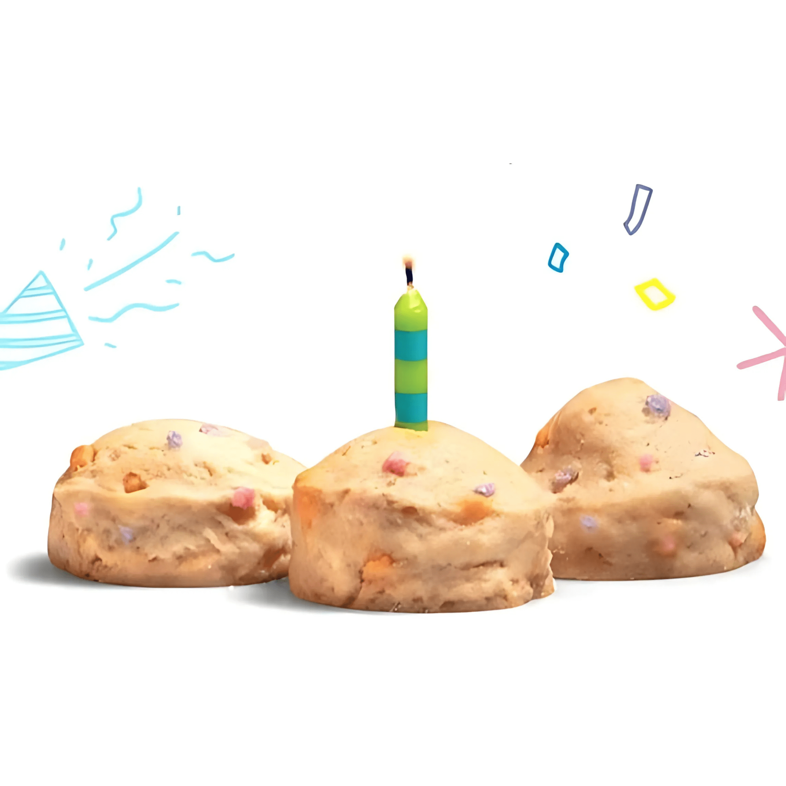 Three Dog Bakery Ultimate Celebration Birthday Vanilla Cake Bite Dog Treats, 12 oz Bag