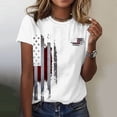 thumbnail image 2 of HEILAU American Flag Graphic T Shirts for Women Independence Day 2D Station National Printed Loose Casual Sports Short Sleeve T Shirt Patriotic Tops, 2 of 9