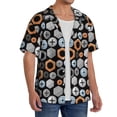 thumbnail image 4 of Honeii 's Colorful Screws for men's short-sleeved button-up collared shirt featuring a pocket, perfect for beach vacations, and travel adventures., 4 of 5