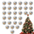 thumbnail image 2 of pdqouc Snowman Face Wooden Beads 20 Mm Natural Face Ball Wooden Beads Christmas Wooden Beads Snowman Split Wooden Beads For Decorating Xmas Season Decor Clearance, 2 of 5