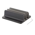 thumbnail image 2 of Soporte vertical para computadora portátil Ranuras para tarjetas dobles Soporte de almacenamiento térmico Accesorios de escritorio, líneas delicadas y Negro Macarena Soporte vertical para computadora portátil, 2 of 8