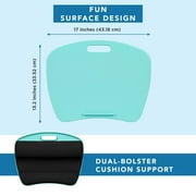 LapGear Lap Desk with Cushion and Ventilation, Fits 15.6 Laptop, Aqua Sky