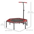 thumbnail image 3 of Soozier Mini-Trampoline Intérieur de 45 Pouces, avec Lumière DEL et Poignée Ajustable, Rouge, 3 of 10