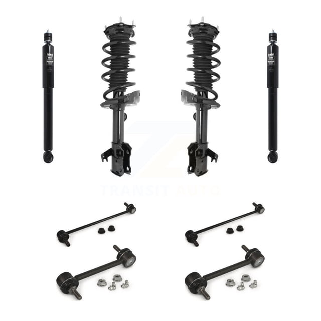 Transit Auto Front Rear Complete Suspension Strut Shock & TQ sway Bar Link Kit (8Pc) for Car 2007-2012 Acura RDX - Left Right Side (Driver Passenger) KSS-107783