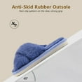 thumbnail image 3 of Womens Fuzzy Memory Foam Slippers Cross Band Cozy Plush Home Slippers Fluffy Furry Open Toe House Shoes Indoor Outdoor Slide Slipper, 3 of 6