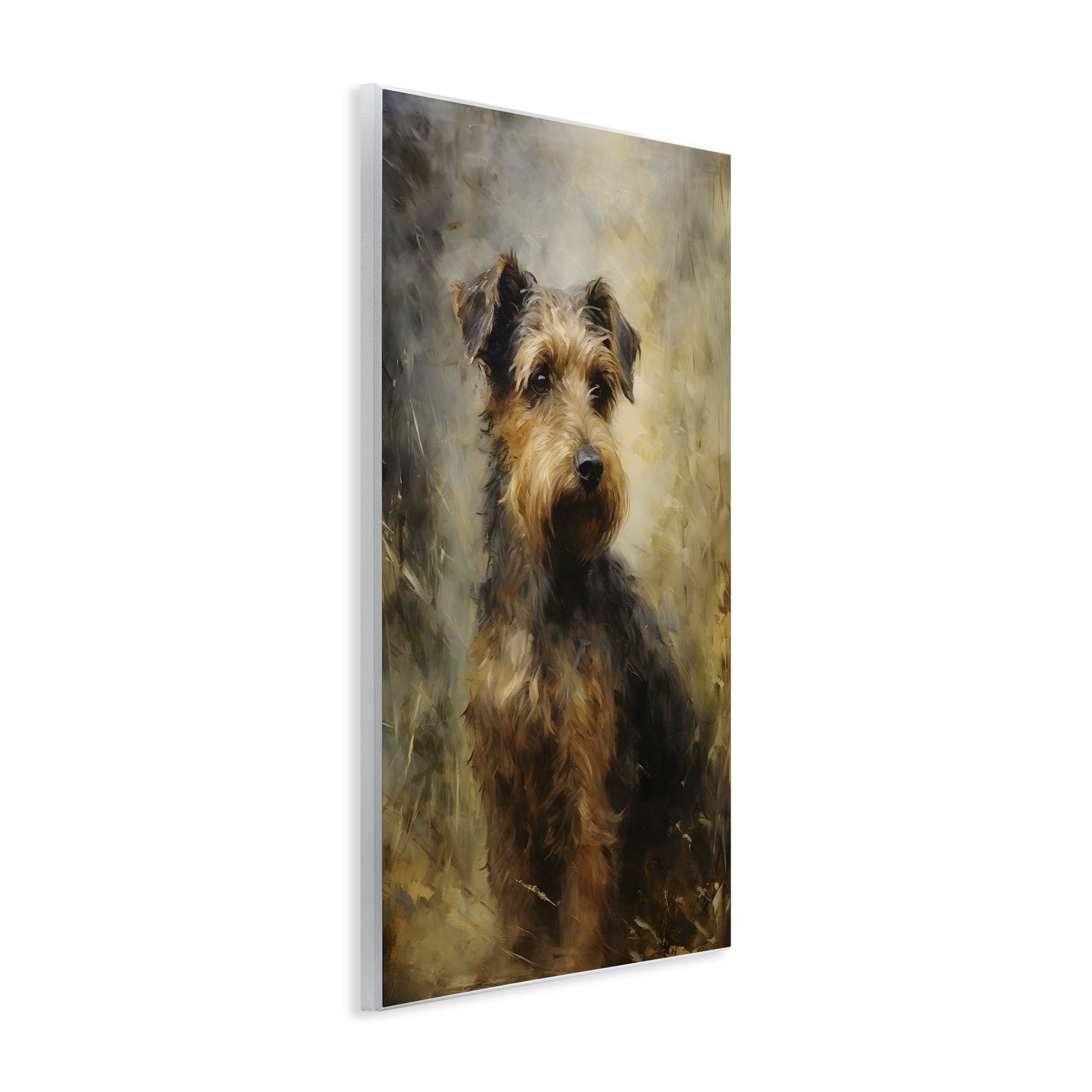 Stupell Industries Poised Terrier Dog Animals & Insects Painting Unframed Art Print Wall Art, 10 x 15