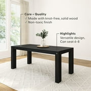 Plank+Beam 72 Extendable Dining Table, Black Wirebrush