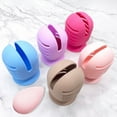 thumbnail image 5 of huanledash Travel Makeup Sponge Holder Breathable Shatterproof High Elasticity Easy to Carry Portable Double-sided Stripe Vented Makeup Blender Case, 5 of 8